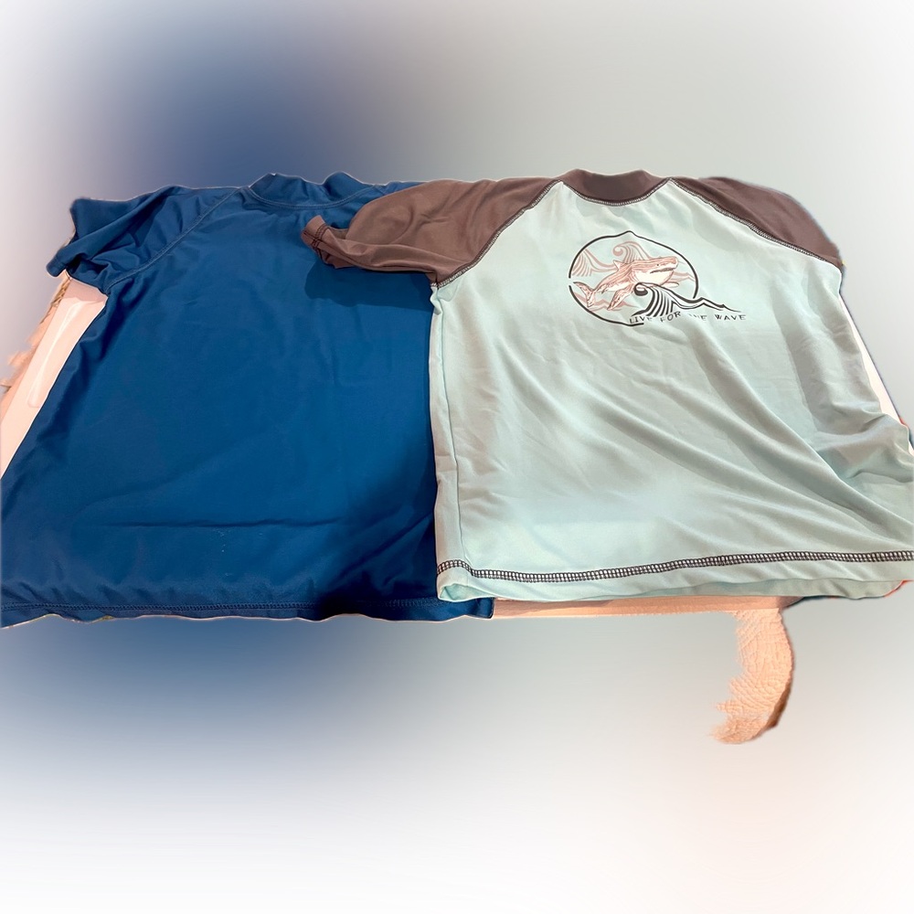 Lot of 2 SUNSHINE SWING BIG CHILL boys youth nylon tech shirts 10-12